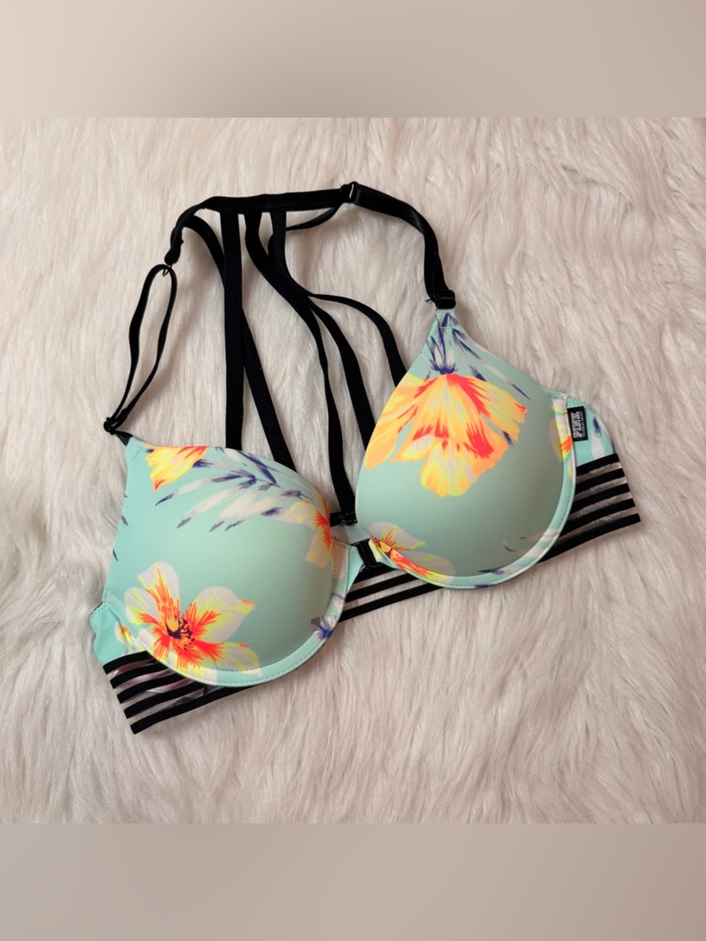 PINK Victorias Secret Tropical Print Bra